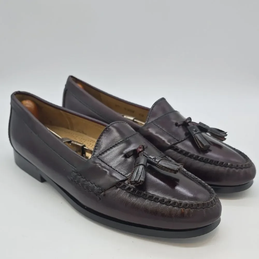 Cole Haan Men's Tassel Loafers in Dark Burgundy Leather